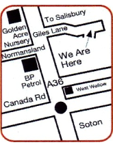 Location map for Romwy Power Garden Machinery.